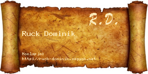 Ruck Dominik névjegykártya