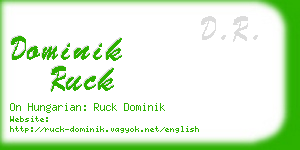 dominik ruck business card